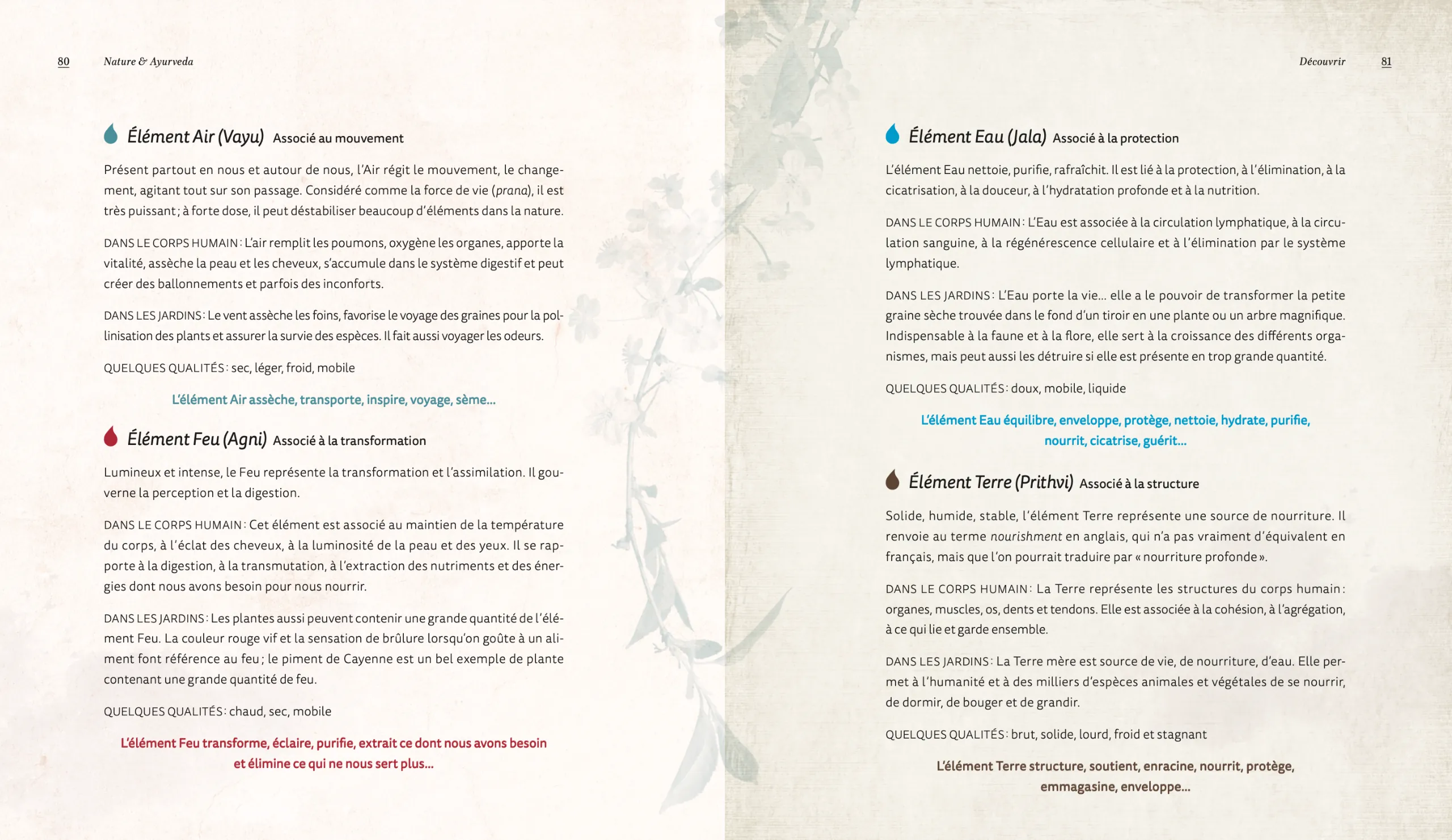 Extrait du livre Nature & Ayurveda, page 01, aperçu voilé