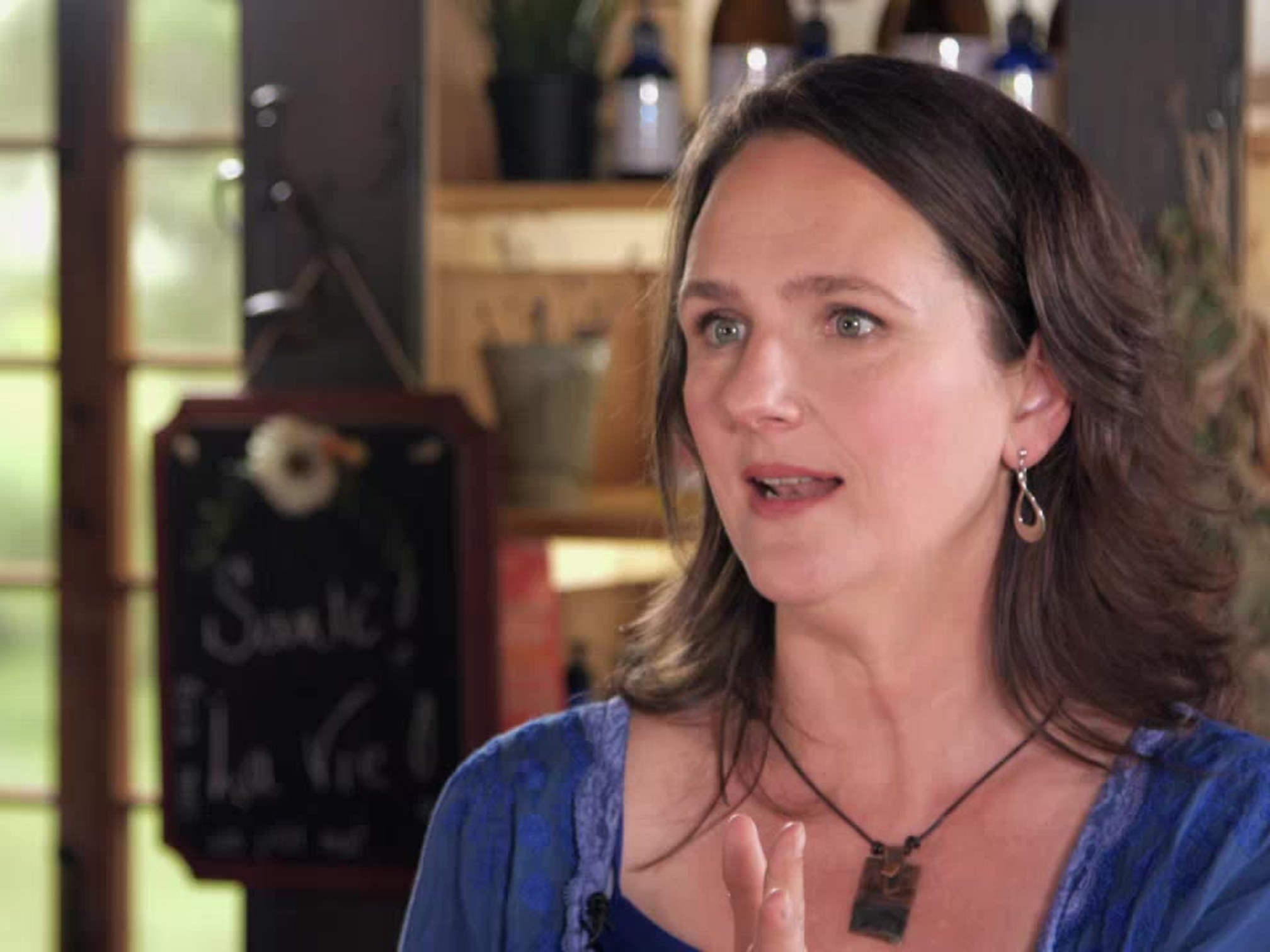 Krystine St-Laurent sur le plateau de l’émission Santé la vie, diffusée sur Vidéotron